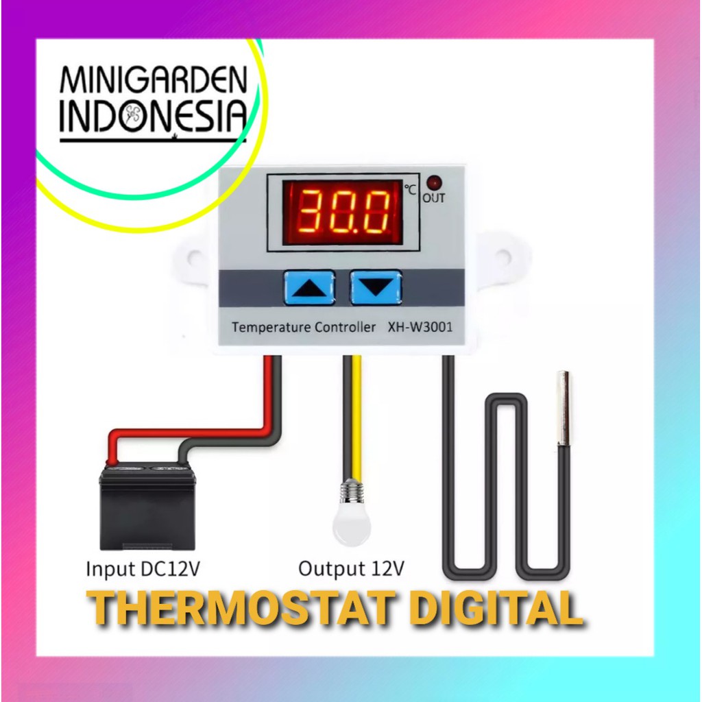 TERMOSTAT DIGITAL 220V thermostat W3001 AC temperature controller Mesin Tetas telur pengatur suhu