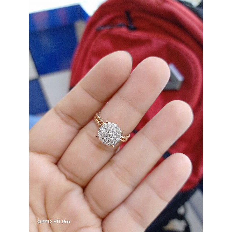 Cincin bulat murah berlian eropa asli kdfb