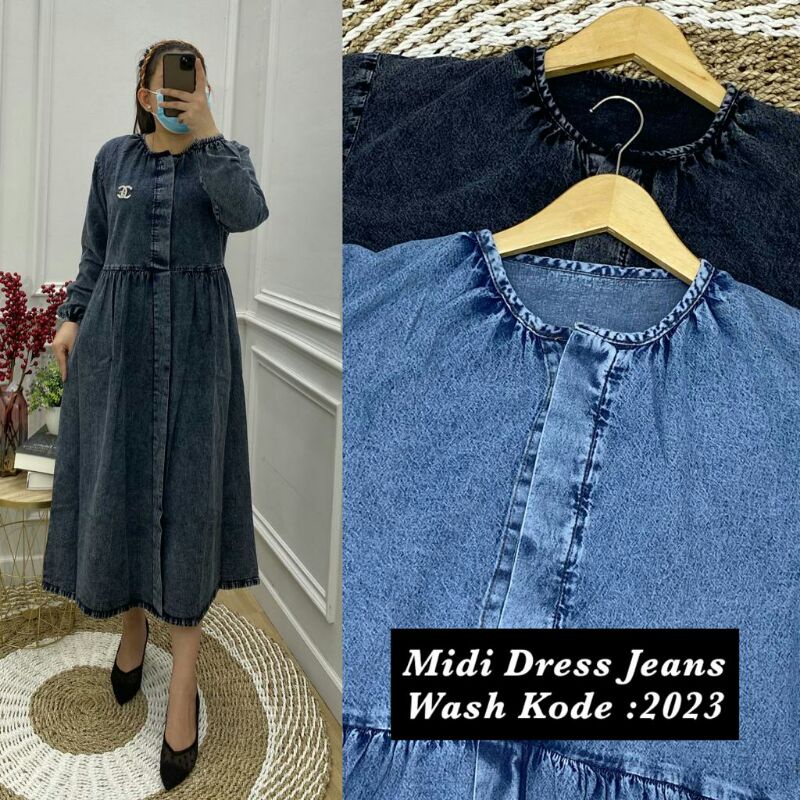 midi dress jeans wash 2023