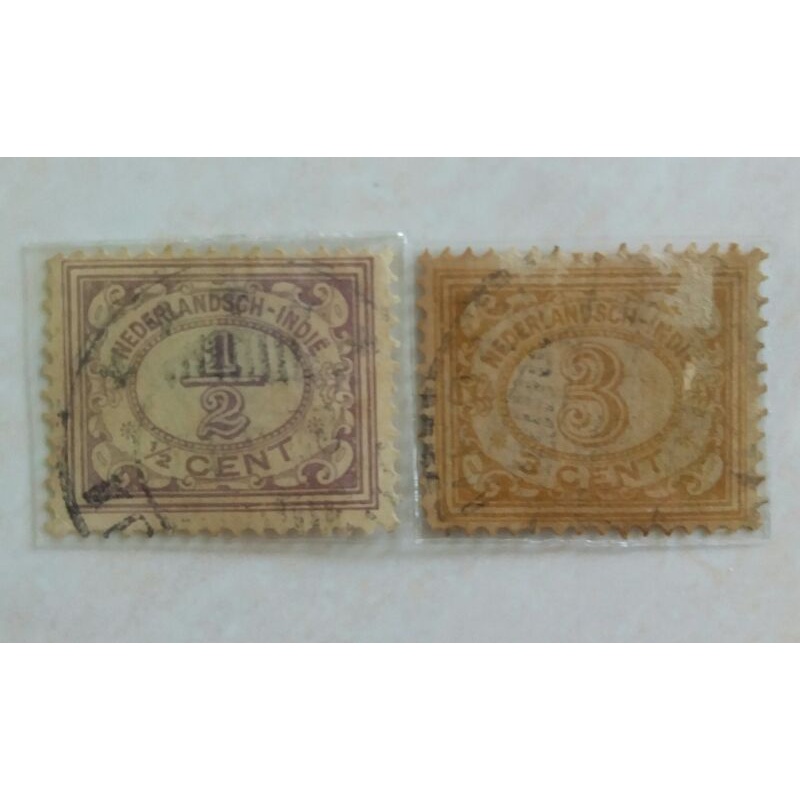 

Perangko Ned Indie Angka Tahun 1930 Set 2pcs Used