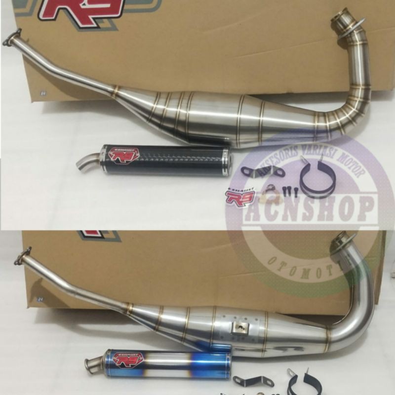 KNALPOT R9 NEW NEO MUGELLO NINJA 150R NINJA 150RR / KNALPOT R9 NINJA 150 R/RR - CARBON-1