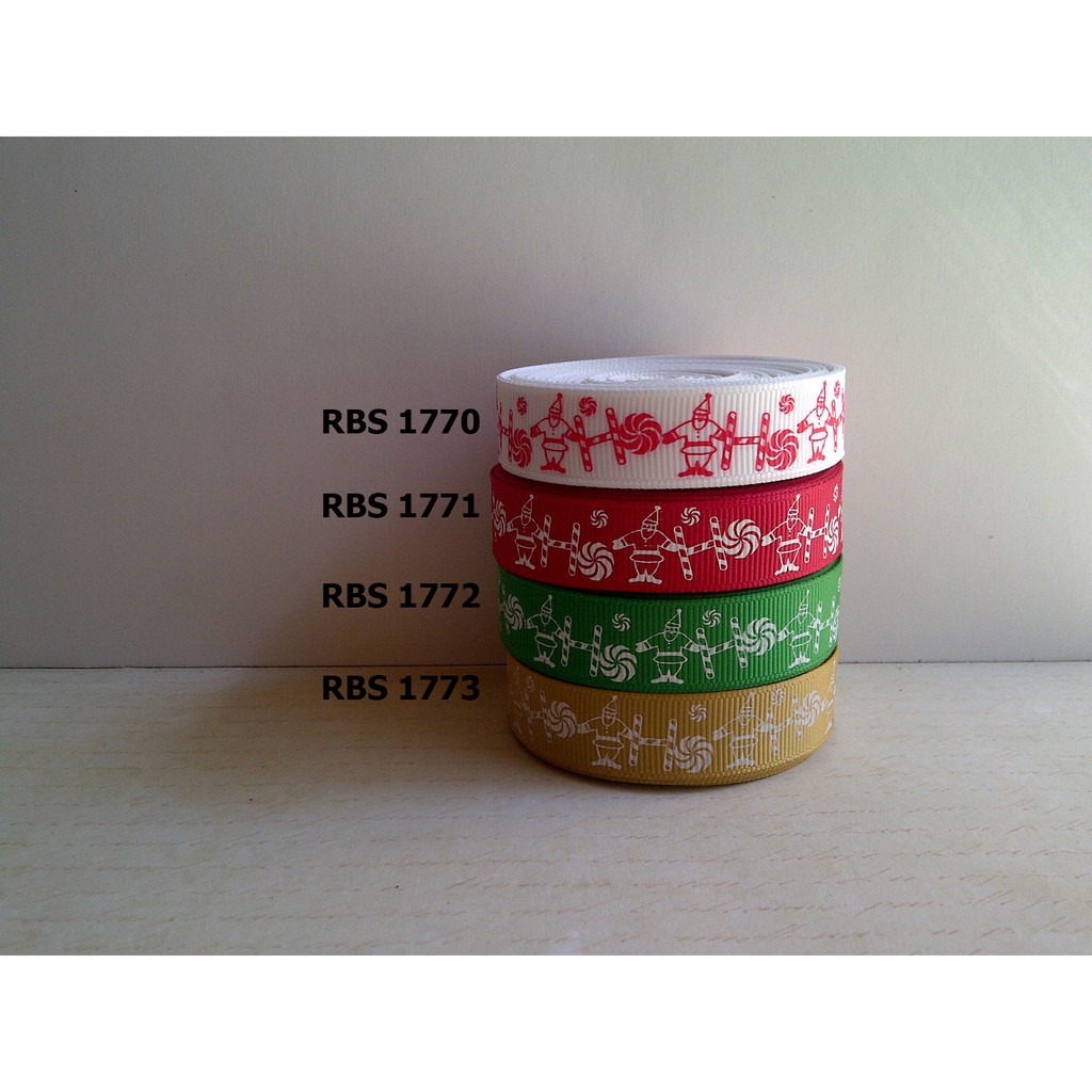 

[10 YARD] PITA GROSGRAIN MOTIF NATAL SALE RBS 1770,1771,1772,1773
