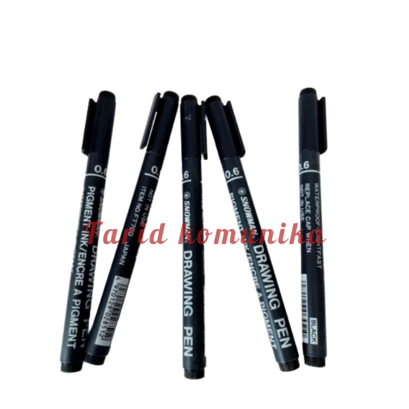 [HUSNA COLLECTION] DRAWING PEN SNOWMAN / Spidol Drawing Pen Snowman 0.05-0.8