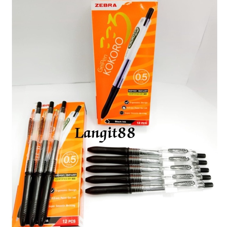 

Pulpen Zebra Kokoro Hitam / Biru / Sweet Semi Gel - LUSIN - KOKORO HIT