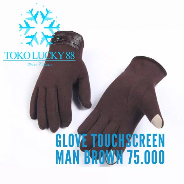 IMPORT MOLLAD Glove Touchscreen Man Sarung Tangan Touchscreen Thermal Pria Bulu Wool Winter Musim Dingin