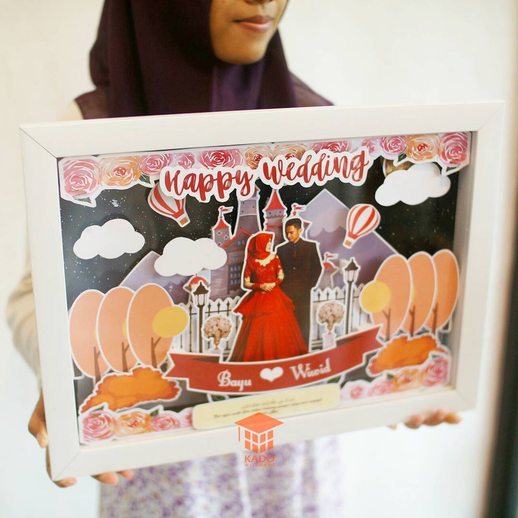 Scrapframe Foto 3D Kado Wisuda Ukuran A3 XL