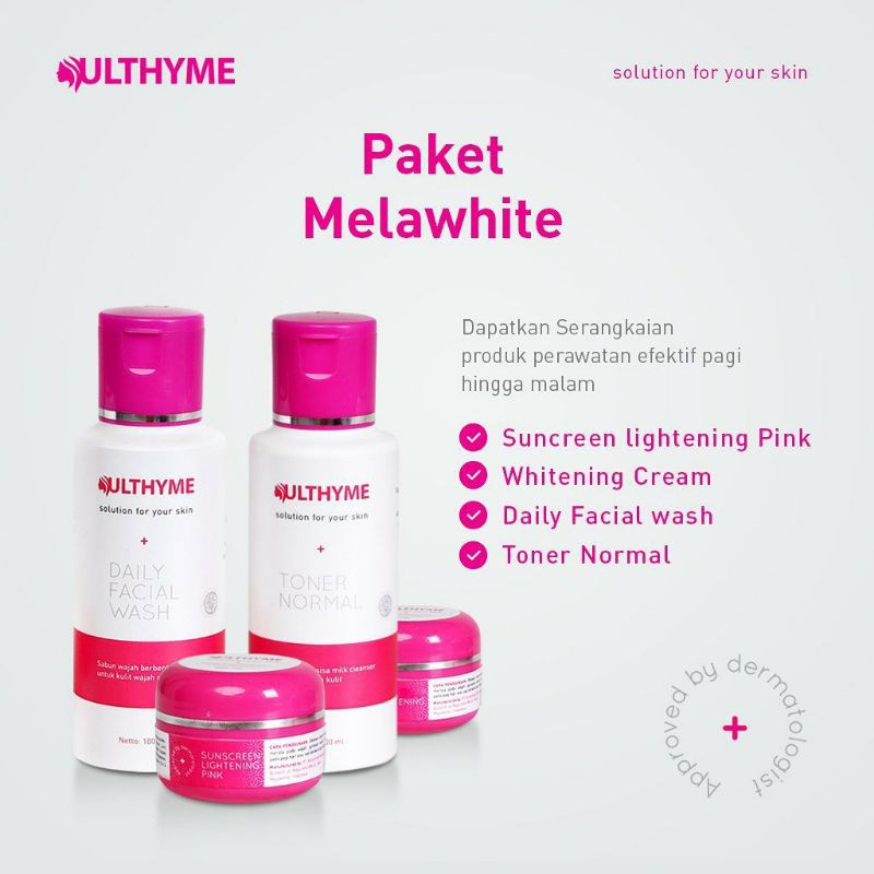 Ulthyme Paket Melawhite BPOM - Paket Ulthyme Flek