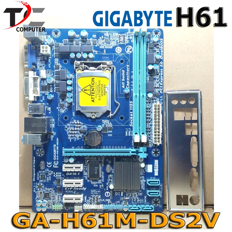 Mobo Mainboard Motherboard Intel LGA 1155 H61 Onboard GIGABYTE