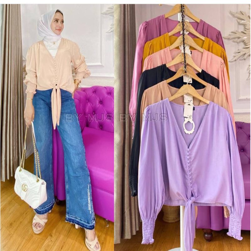 ATASAN KANCING IKAT VIVORIE / ATASAN ZARA / ATASAN VIVORIE / TOP ANABELA MJS