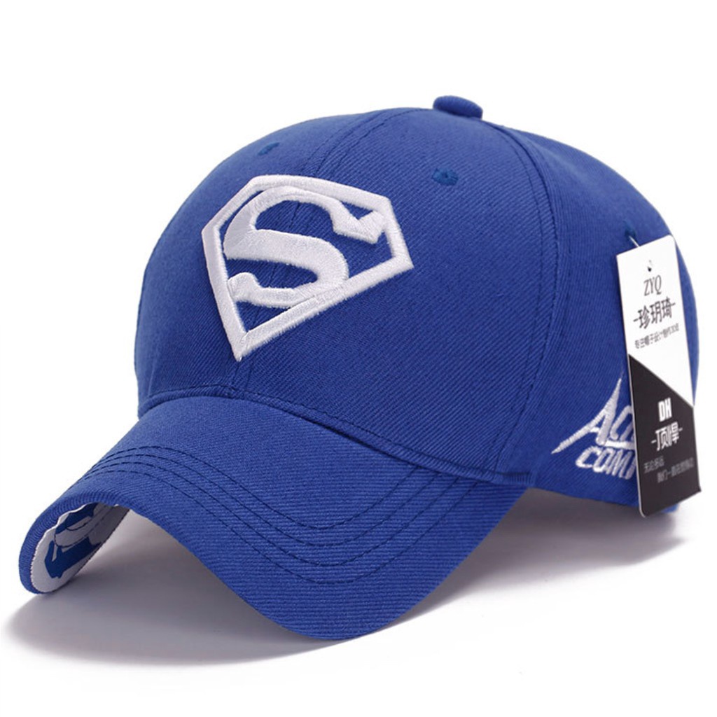 Topi Baseball Adjustable Motif Superman Untuk Pria Dan Wanita