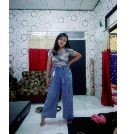 Terbaik.. HIGHT WAIST KULOT JEANS WANITA PREMIUM ||Kulot Rawis Jeans Snow || HighWaist Premium 13os 
