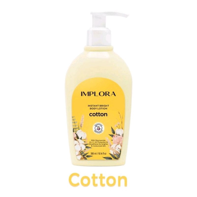 IMPLORA Instant Bright Body Lotion 300ml | 𝐒𝐭𝐚𝐫𝐠𝐚𝐳𝐞 | 𝐂𝐨𝐭𝐭𝐨𝐧 | 𝐃𝐚𝐲 𝐃𝐫𝐞𝐚𝐦 | 𝐁𝐫𝐞𝐞𝐳𝐞 | 𝐒𝐮𝐦𝐦𝐞𝐫