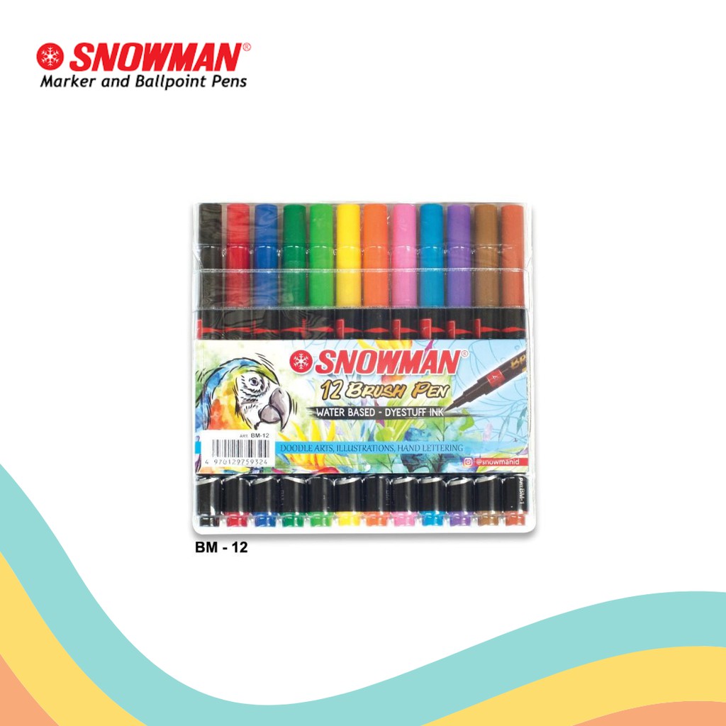 

SPIDOL BRUSH PEN SNOWMAN 12 WARNA (1 PCS)