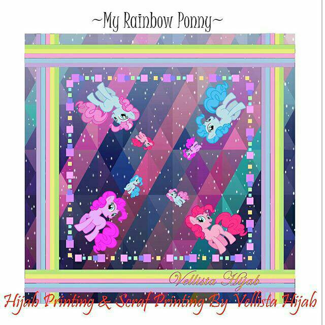 

[My Rainbow Ponny] Hijab Printing / Scraf Printing / Kado Ulangtahun / Kado Wisuda /Kado Anniversary
