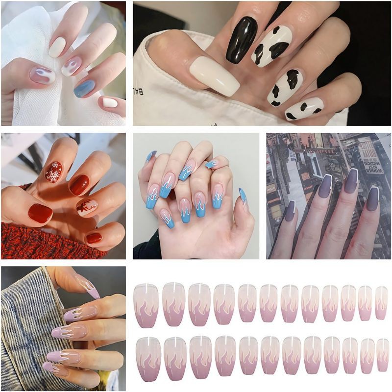 Kuku Palsu Murah 24pcs/FakeNails/Fake Nail/ kuku cantik/Kuku Palsu