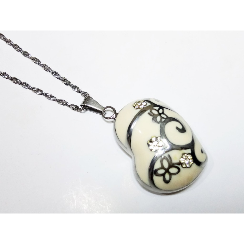 VeE Liontin Titanium Batu Giok Love Kristal - Terapi Kesehatan