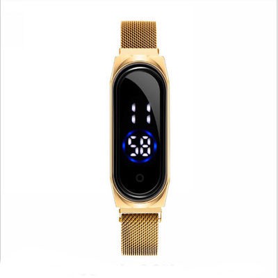 ⭐️𝐈𝐇𝐒 𝟎𝟎𝟒⭐️Jam Tangan Elektronik Digital LED Magnet Strap Watch Waterproof Wanita Pria Rantai-3