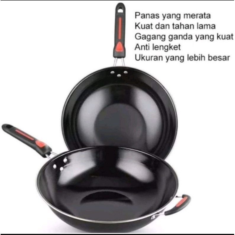 wajan enamel 32 wajan gagang enamel wajan penggorengan
