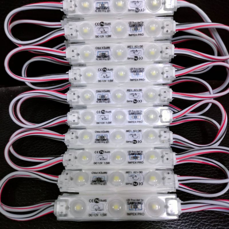 modul led  saso 3 mata lensa ip68 neon bok dekorasi  otomotif motor mobil 12 volt