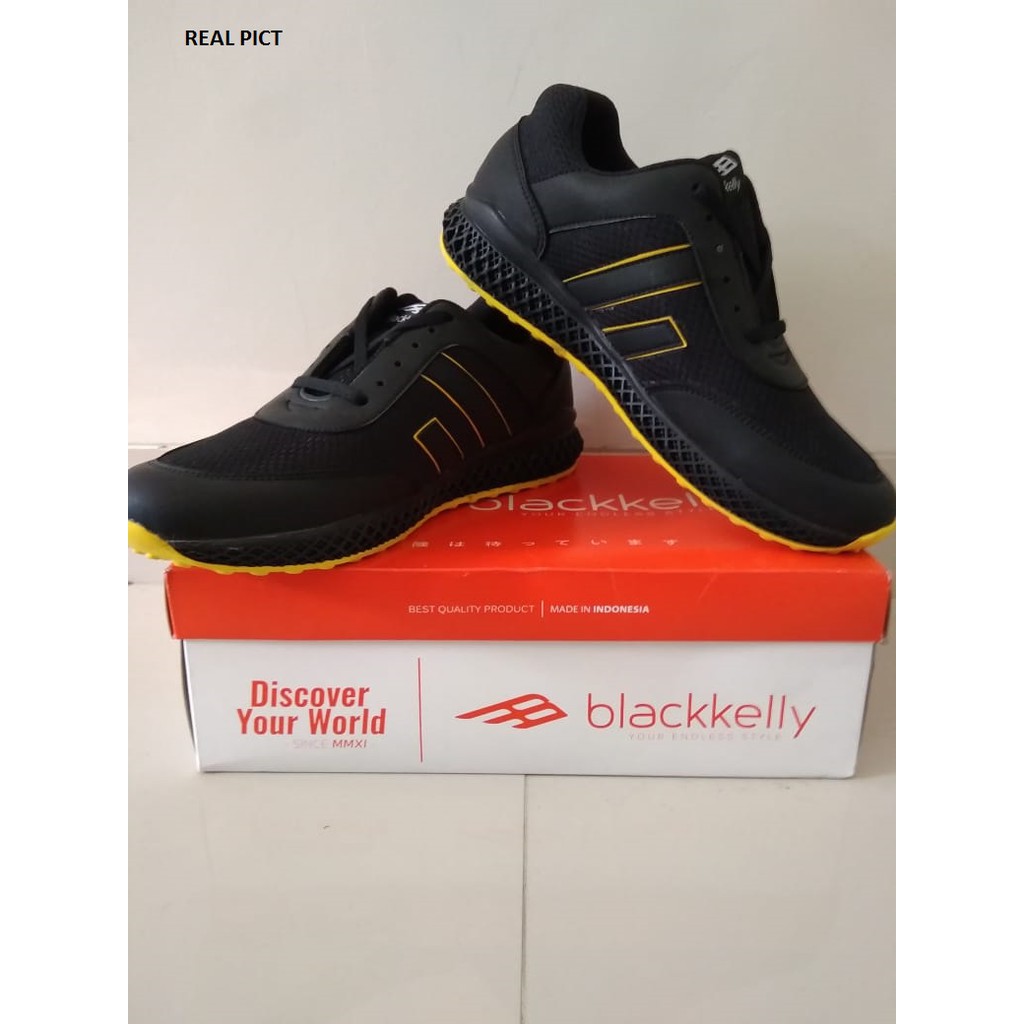 Sepatu Sport Pria Hitam Outdoor Men Sneakers Shoes