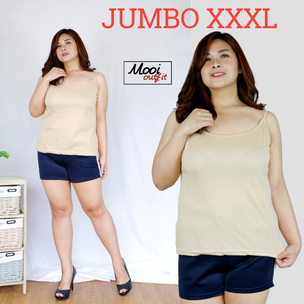 Tanktop Wanita Jumbo Murah / Tank Top Jumbo XXXL / Tanktop Jumbo Polos / Tanktop Jumbo Wanita Dewasa / Tanktop Tali Kecil Jumbo  / Tanktop Korea Sexy Jumbo / Tanktop XXL / Tanktop Jumbo Ld 120 Tali Kecil / Inner Tanpa Lengan Jumbo / Tank Top Big Size