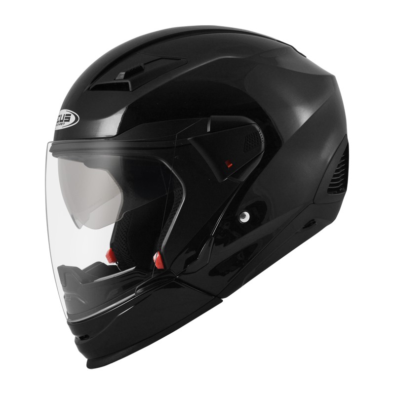 Helm Full Face Zeus 611c Black Glossy MODULAR