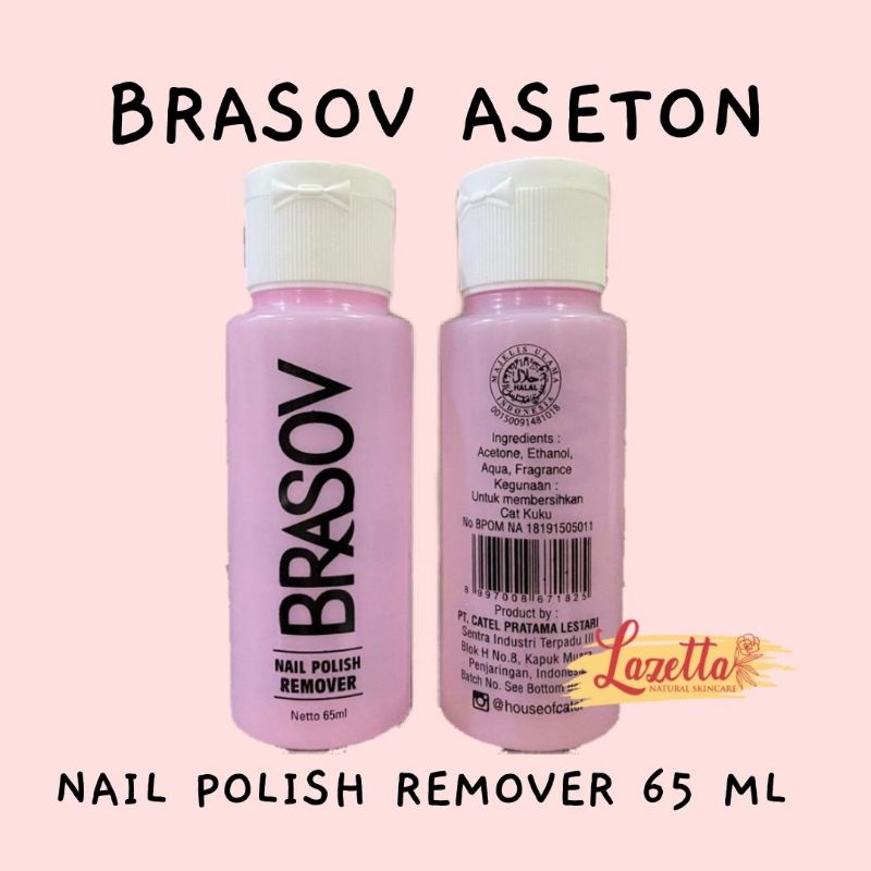 Aseton Brasov | Nail Polish Remover | Pembersih Kutek Brasov | Pembersih Cat Kuku Brasov BPOM