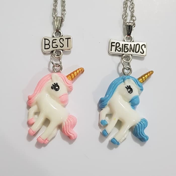 Kalung best friend kalung BFF unicorn couple A 2 pcs/set 50 cm