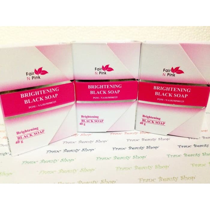 GROSIR - [ SOAP / SABUN ] WHITENING BLACK SOAP FAIR PINK ORIGINAL PERAWATAN TUBUH