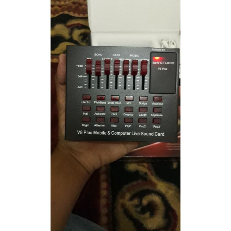 PAKET HOME RECORDING V8 PLUS STAND MIC DAN MIC BM 800 BLACK