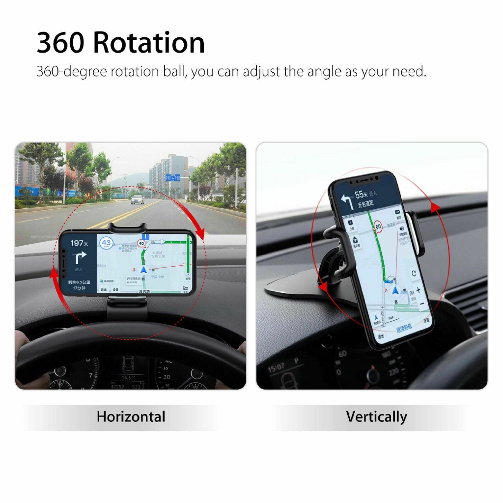 Universal Car Phone Holder Car Dashboard Cell Phone GPS Mount Holder Stand Phone Clip