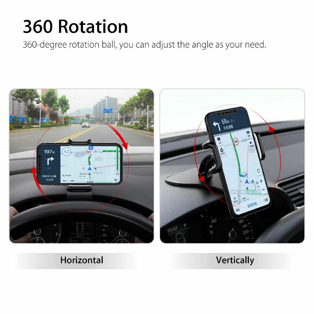 Universal Car Phone Holder Car Dashboard Cell Phone GPS Mount Holder Stand Phone Clip