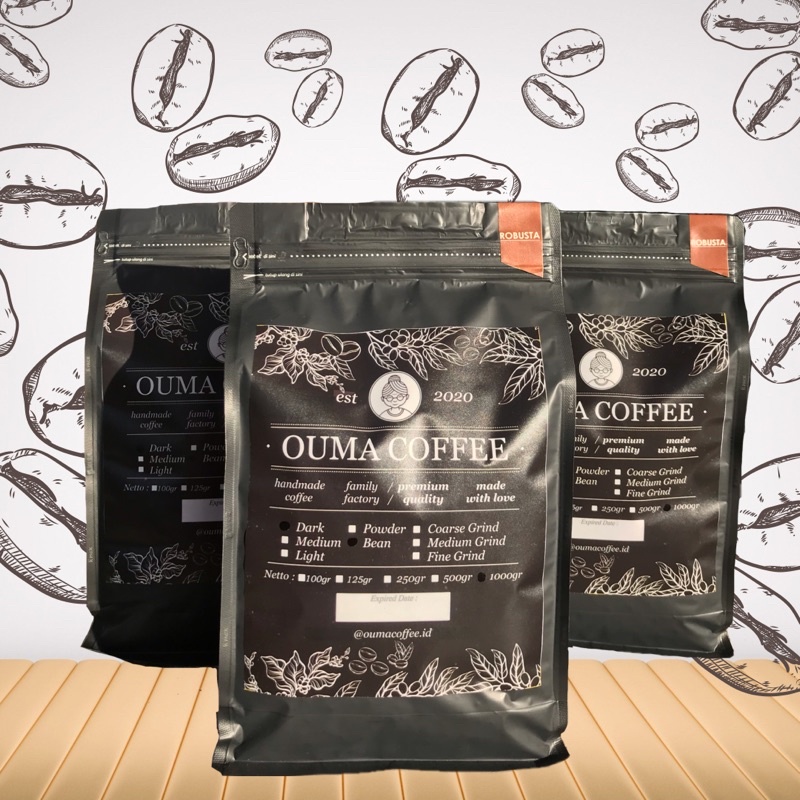 

ROBUSTA MALANG 1000 gram (1kg) - BUBUK/BIJI kopi - Premium coffee Single Origin