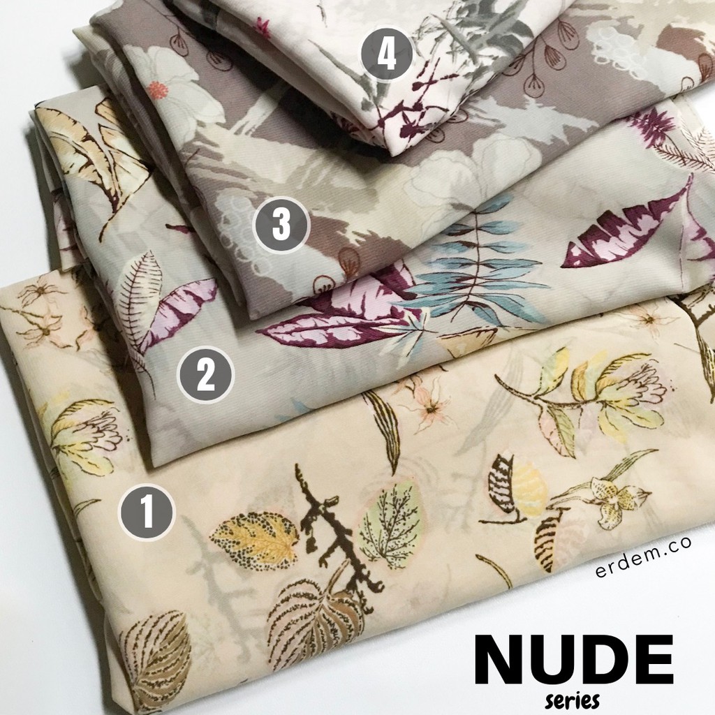 Jilbab Segiempat Motif - Nude Series