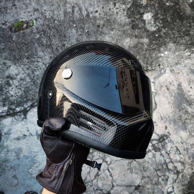 Helm Custom Bandit BANDIT STREET CARBON- Fourtin Garage Termurah