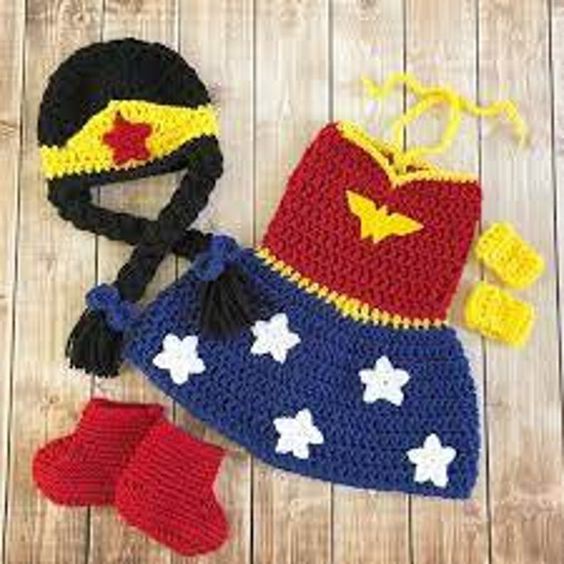 BAJU RAJUT BAYI / COSTUM / PROPERTI FOTOGRAFI / BABY PHOTOSHOOT PRINCESS wonder woman / wondar woman