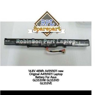 Battery ASUS GL553VD GL553 GL553VE A41N1611 GL553VW A41LP4Q GL553VE-FY003T 0B110-00470000 14.4V 48WH