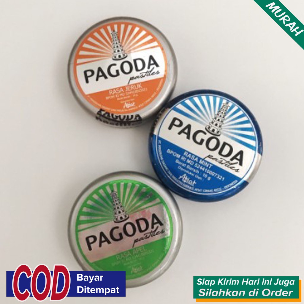 PERMEN Pelega Pernafasan Tenggorokan  Penyegar bau Mulut Cegah Kecanduan Rokok PAGODA PASTILLES 20g