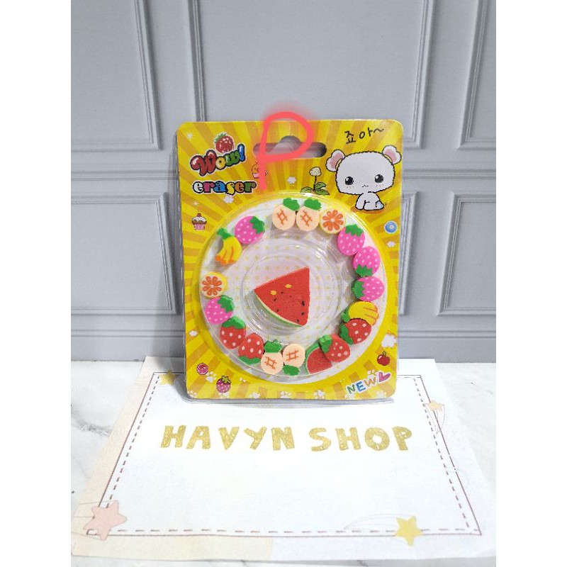 penghapus lingkaran lucu imut/stip fancy/hapusan anak-P