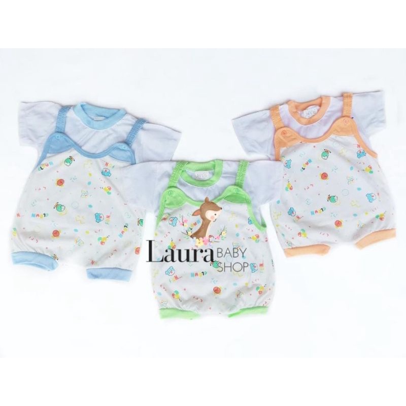 Overal Baby Tralala 0-6 Bulan Katun Adem / Jumpsuit Baby / Romper Baby