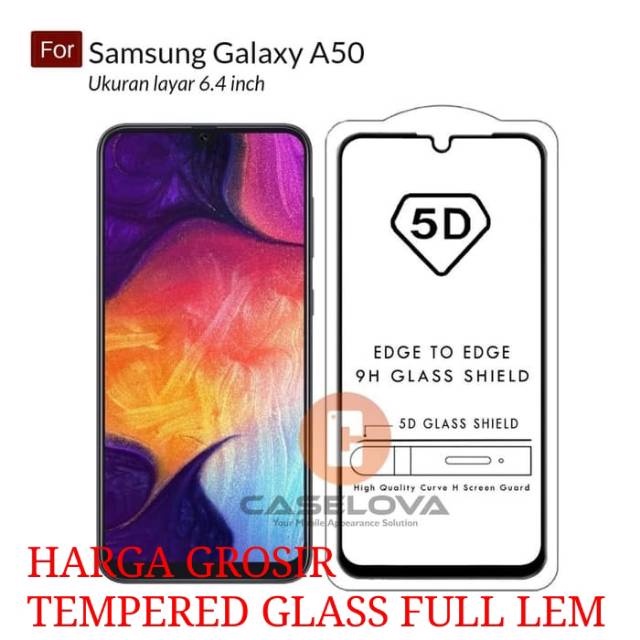 GROSIR - TEMPERED GLASS FULL LEM 5D/6D/9D SAMSUNG OPPO XIAOMI VIVO ASUS IPHONE
