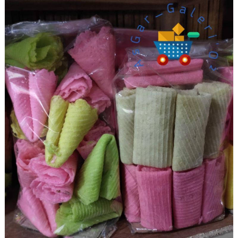 

kue semprong 215gr warna / cemilan asli garut