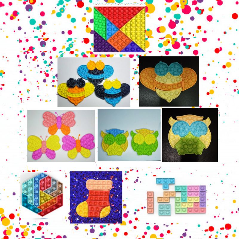 Mainan Anak Fidget Pop It "Cute Bee, Butterfly& Owl Puzzle"  Ready Stock Mainan Edukasi Viral New