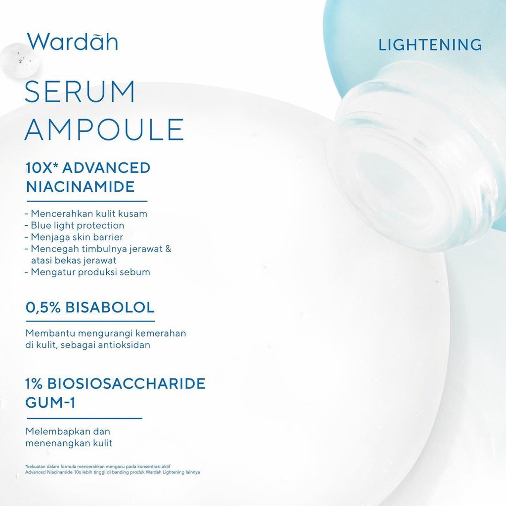 Wardah Lightening Serum Ampoule Niacinamide 30 ml / Wardah Lightening Series / Wardah Serum
