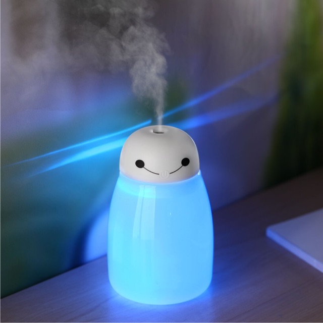 Baymax Mini LED RGB Humidifier USB 400ml - Blue