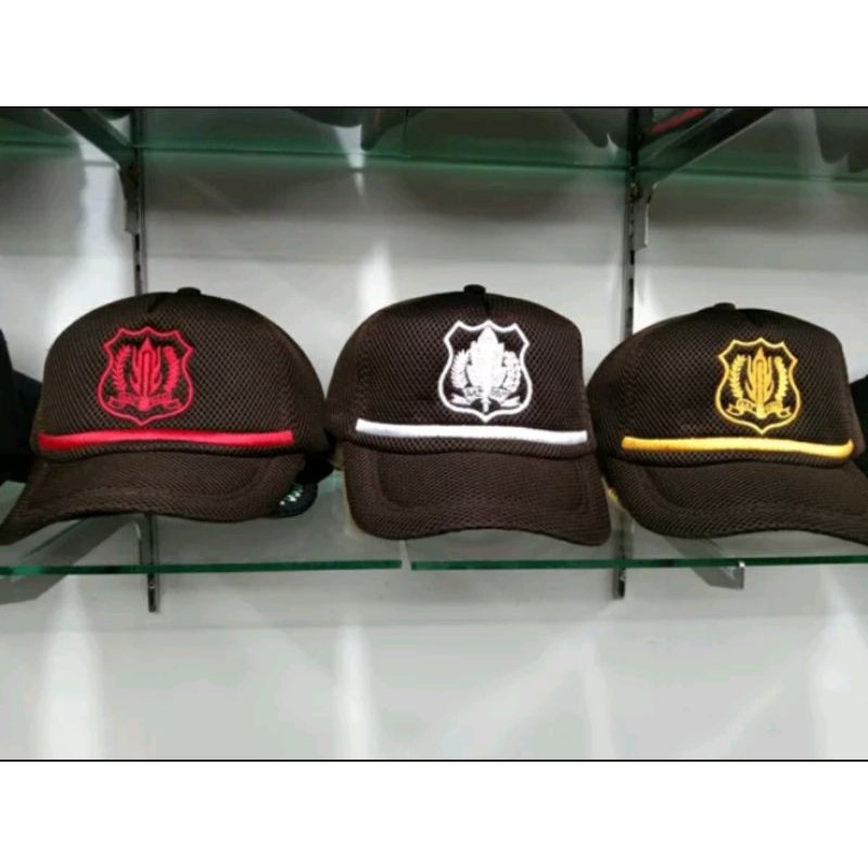 satpam security terbaru topi satpam topi security terbaru coklat