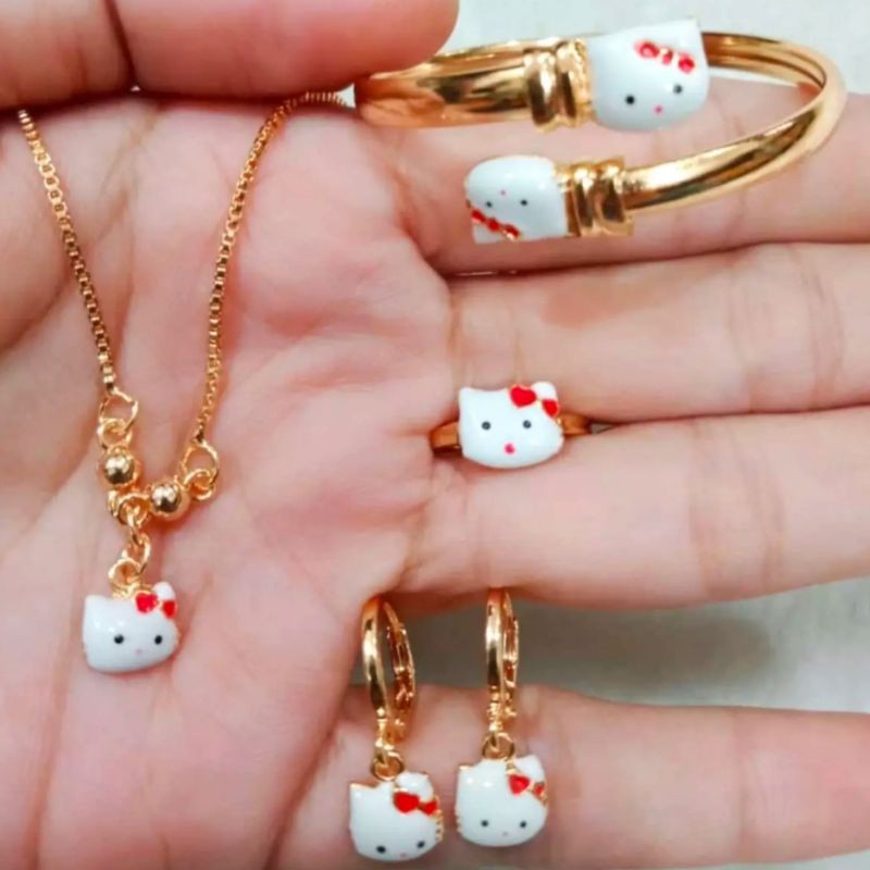 Perhiasan Anak 1 Set Lengkap Model Kitty Xuping Gold