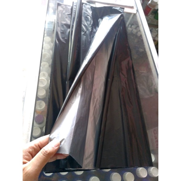Mulsa hitam perak ecer Ukuran 100 Dan 120 Cm