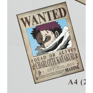 Charlotte Katakuri Poster Wanted Bounty One Piece Shopee Indonesia