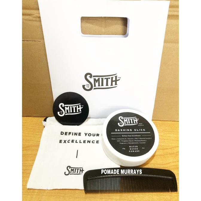 Wow Pomade Smith Dashing Slick Waterbased Strong Hold + Free Sisir Saku Bergaransi